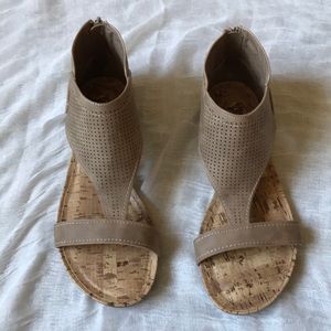 Cork sole sandals